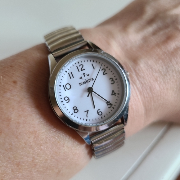 boshiya expansion band watch silver